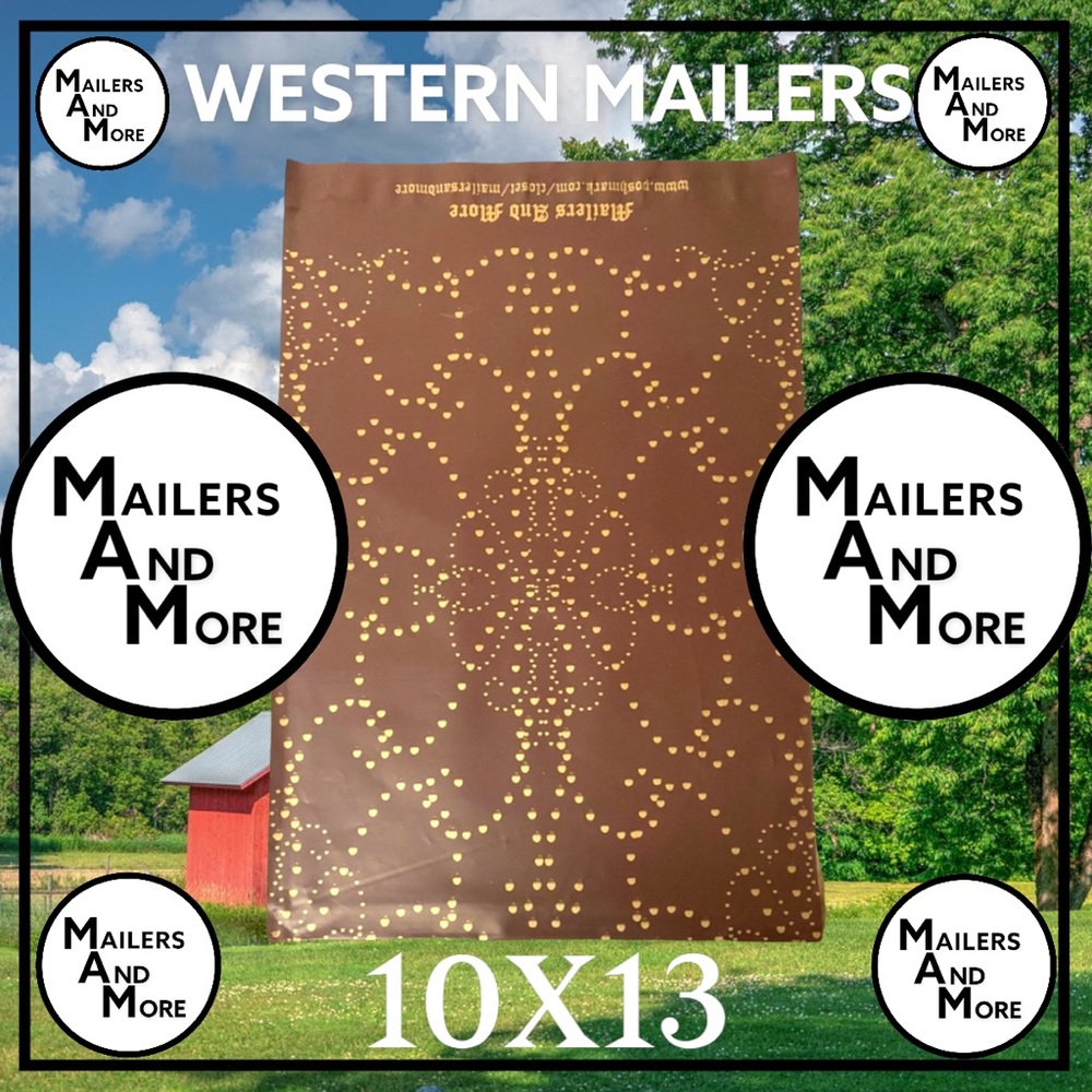 50 10X13 Western Leather Poly Mailers PRICE IS FIRM - Picture 3 of 5